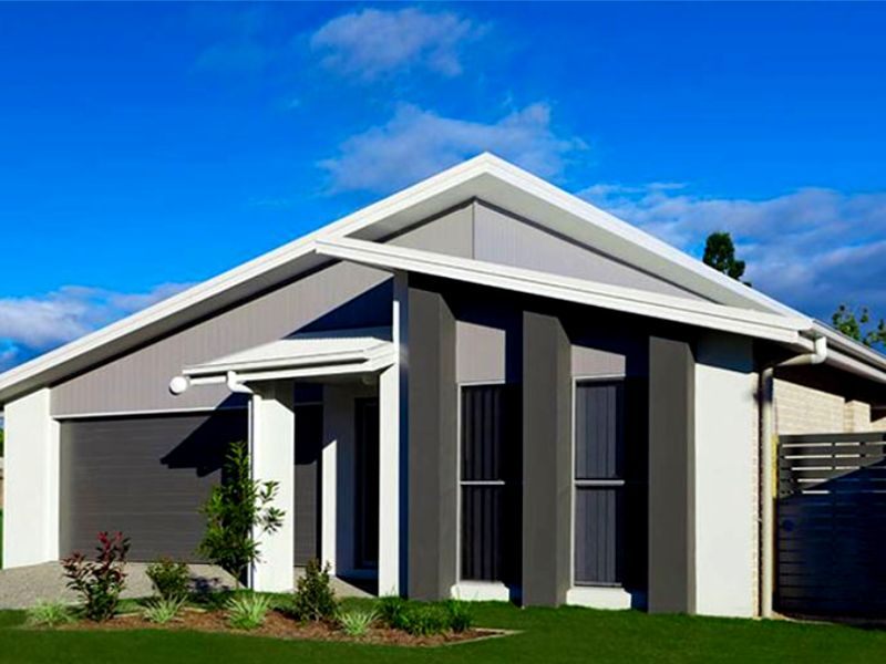 Crystal home design — modern façade with clean horizontal lines